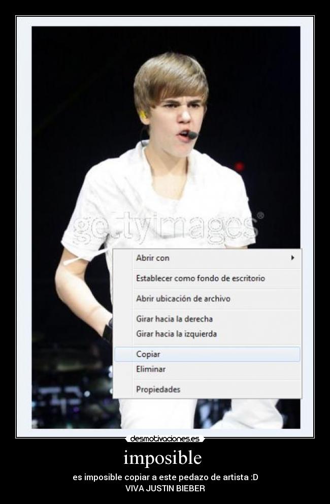 carteles imposible justin bieber desmotivaciones