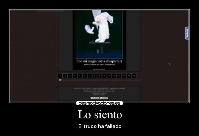 Lo siento -