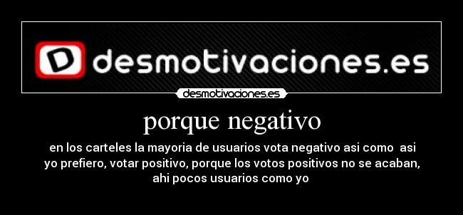 porque negativo -