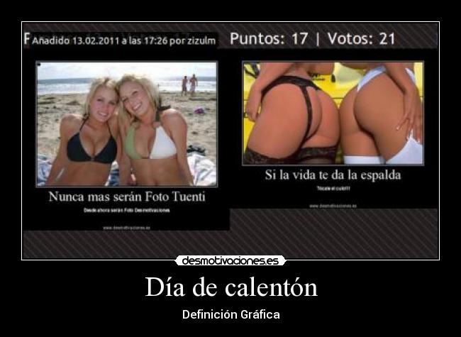 Día de calentón - Definición Gráfica