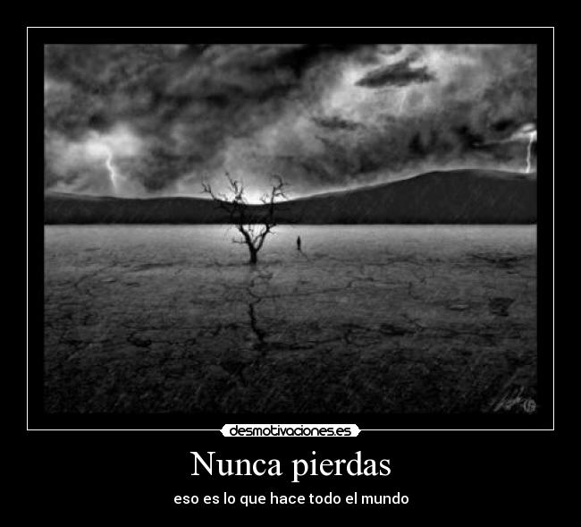 Nunca pierdas - eso es lo que hace todo el mundo