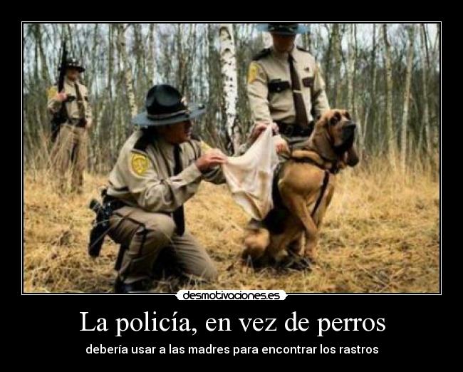 La policía, en vez de perros - debería usar a las madres para encontrar los rastros