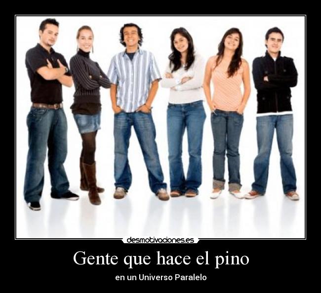 Gente que hace el pino -