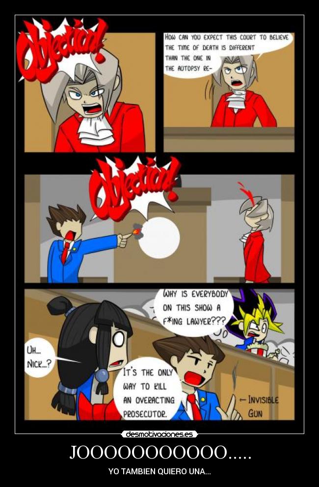 carteles phoenix wright desmotivaciones