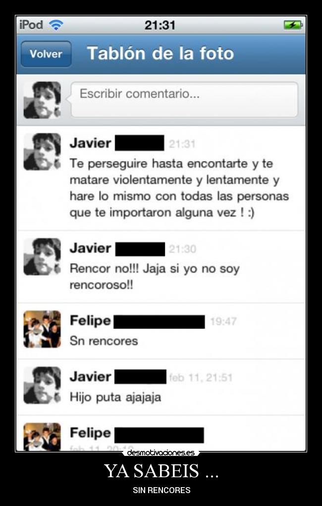 YA SABEIS ... - SIN RENCORES