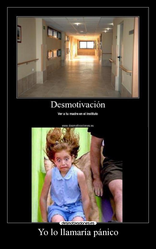 Yo lo llamaría pánico -