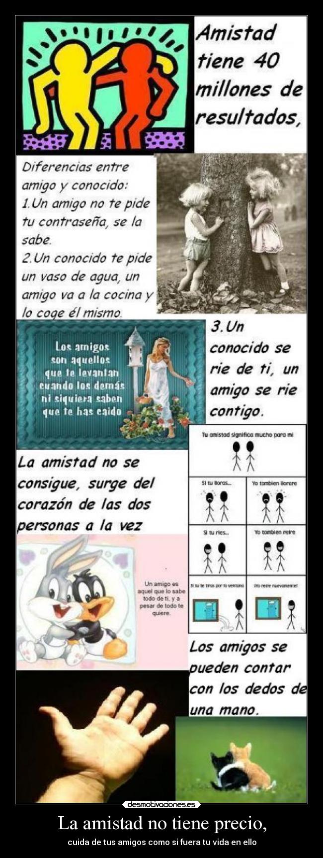 La amistad no tiene precio, -