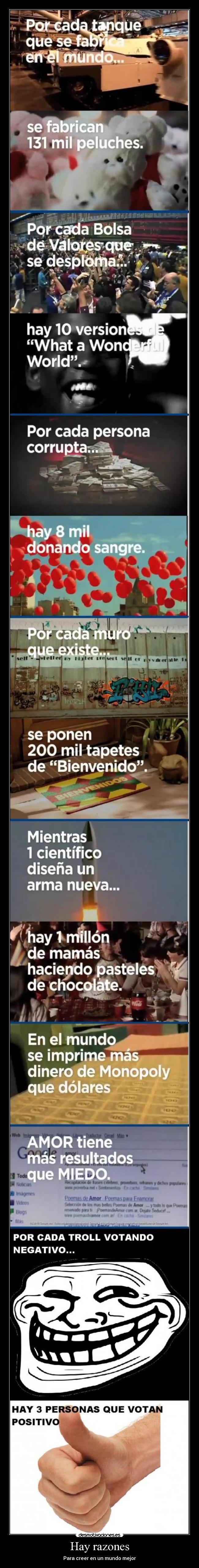 Hay razones - Para creer en un mundo mejor