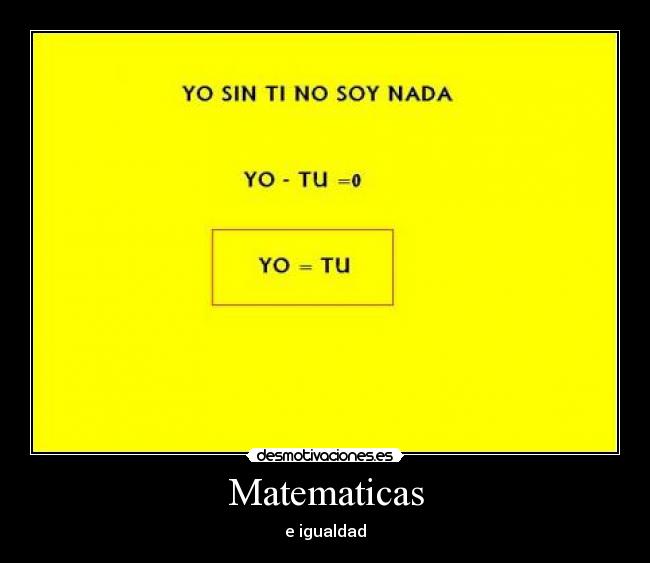 Matematicas - e igualdad