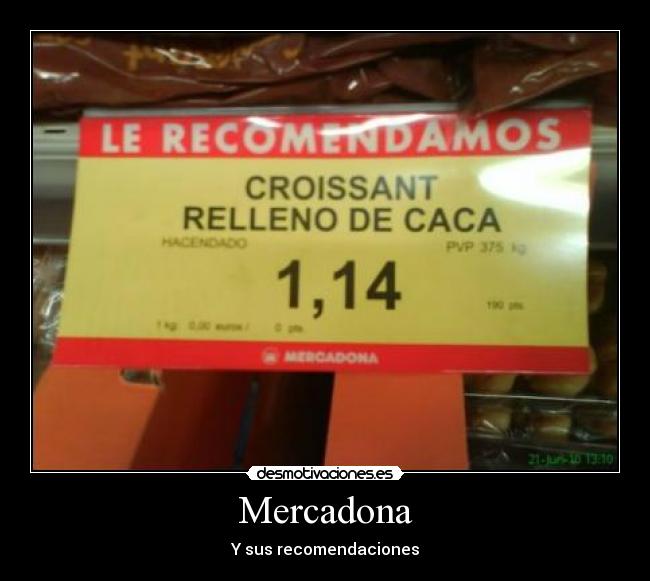 Mercadona - Y sus recomendaciones