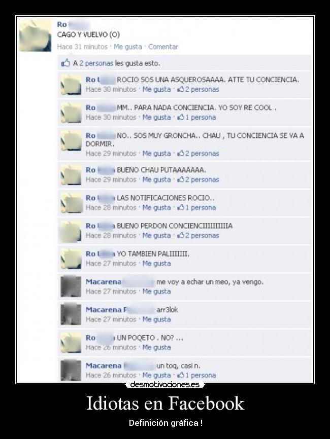 carteles facebook idiotas facebook desmotivaciones