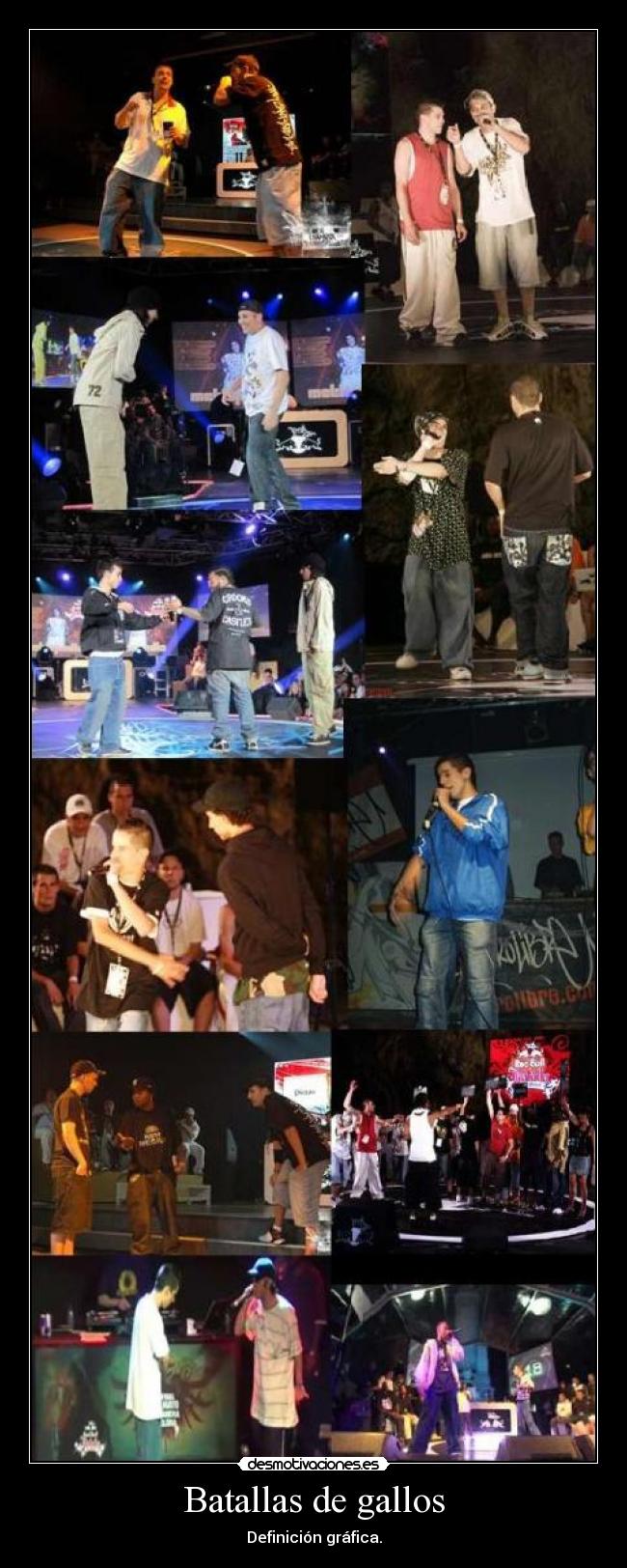 Batallas de gallos - Definición gráfica.