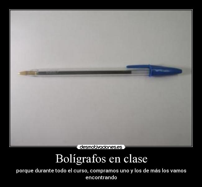 Bolígrafos en clase -