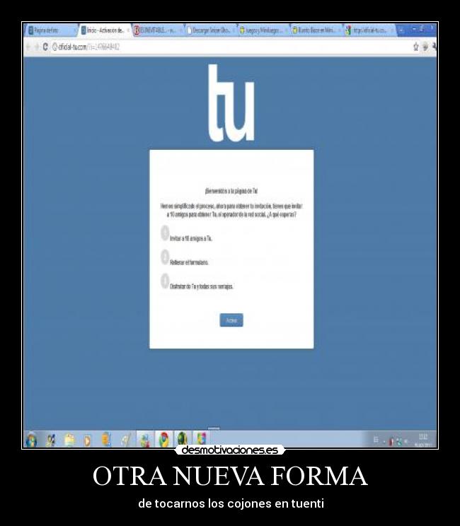 OTRA NUEVA FORMA - de tocarnos los cojones en tuenti