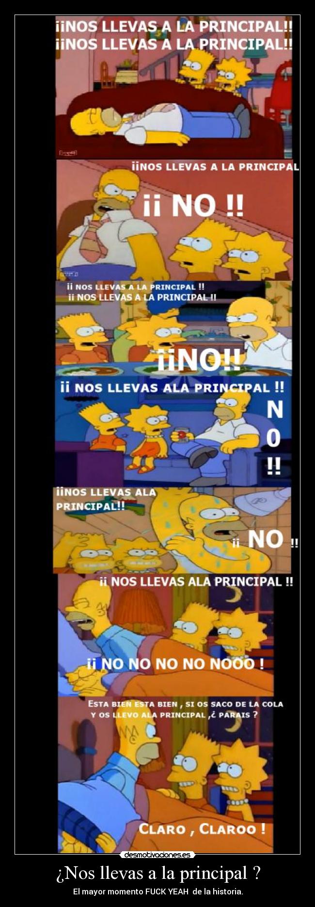 carteles bart lisa principal homer salpicamas desmotivaciones