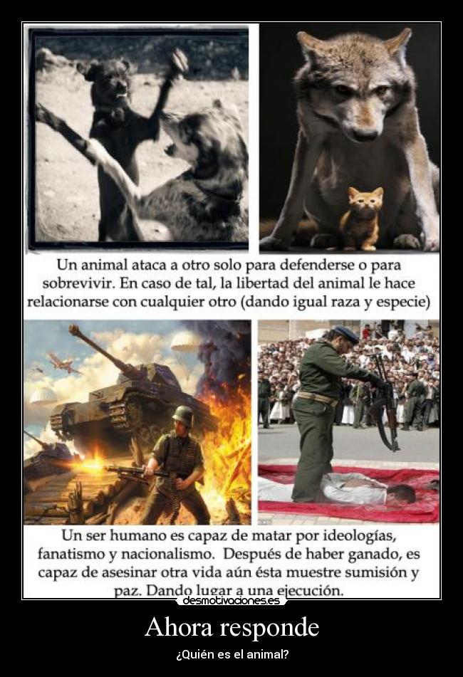 Ahora responde - ¿Quién es el animal?