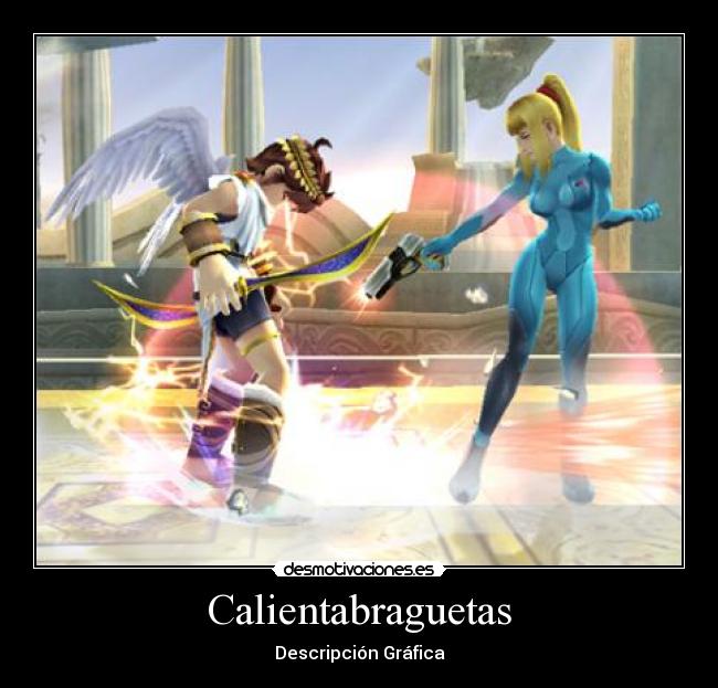 carteles calientabraguetas samus pit smash bros brawl desmotivaciones