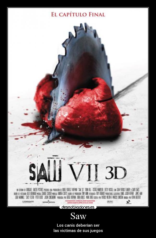 carteles saw canis victimas desmotivaciones