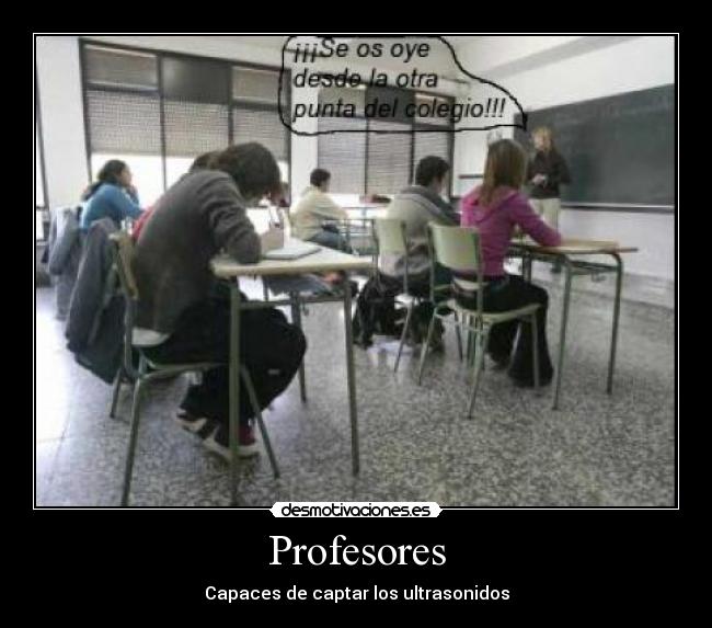 Profesores - Capaces de captar los ultrasonidos