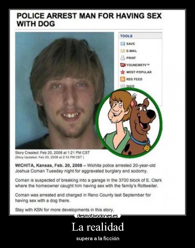 carteles shaggy zoofilia scooby desmotivaciones