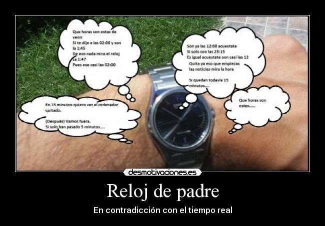 Reloj de padre - En contradicción con el tiempo real