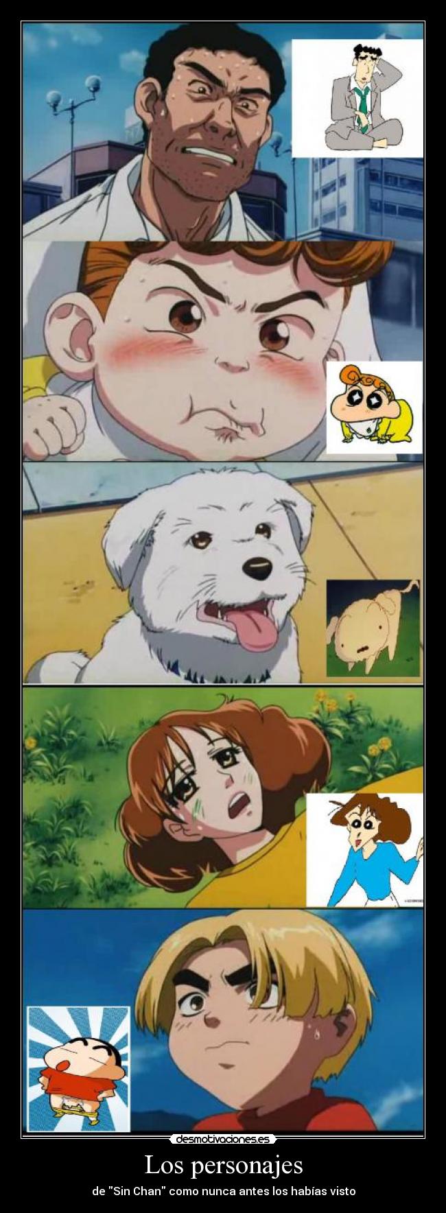 Los personajes - de Sin Chan como nunca antes los habías visto