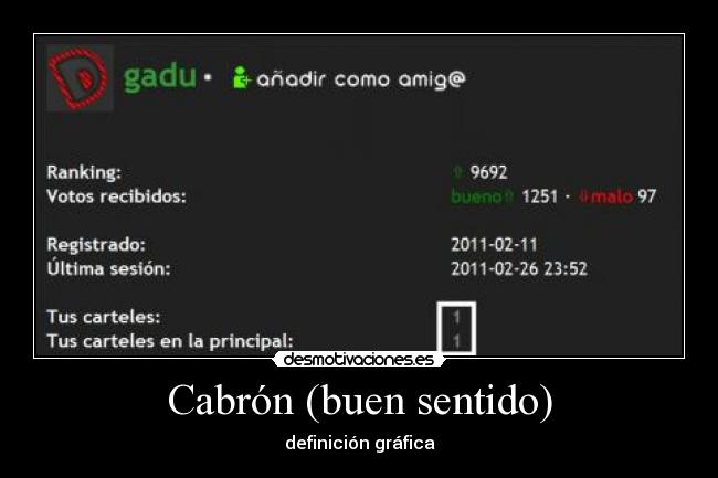Cabrón (buen sentido) - definición gráfica