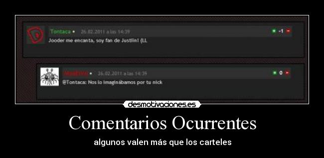Comentarios Ocurrentes - algunos valen más que los carteles