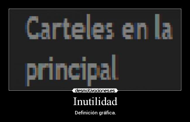 Inutilidad - Definición gráfica.