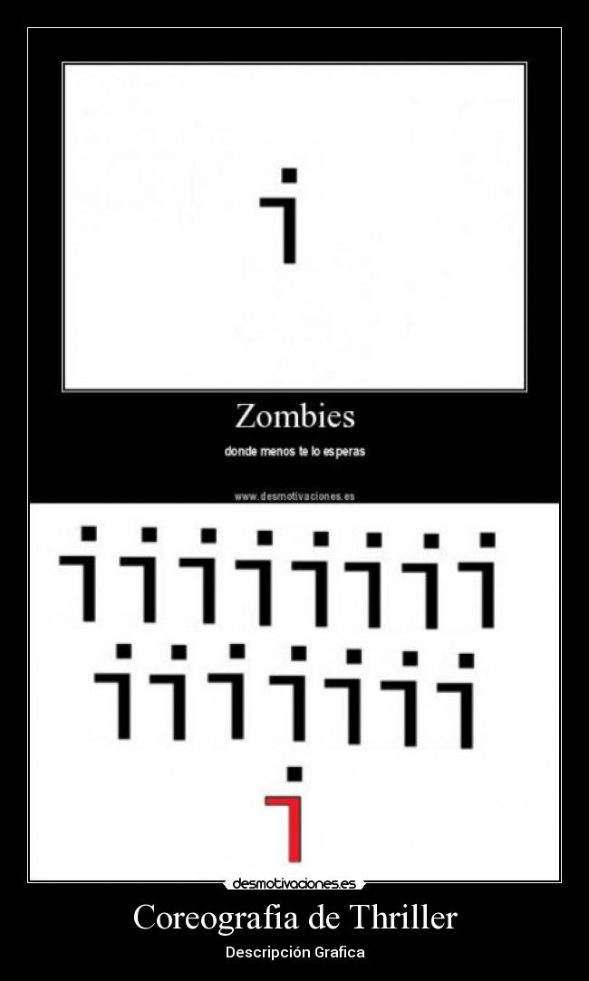 Coreografia de Thriller - Descripción Grafica