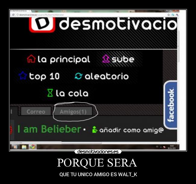 PORQUE SERA  - QUE TU UNICO AMIGO ES WALT_K