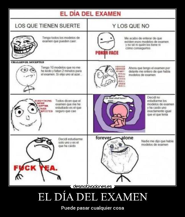 EL DÍA DEL EXAMEN -