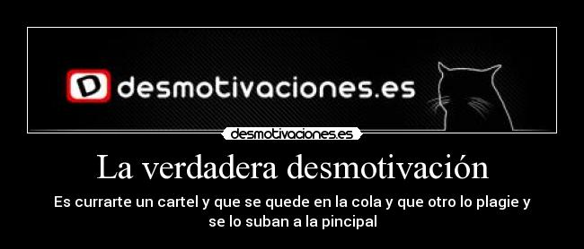 La verdadera desmotivación - 