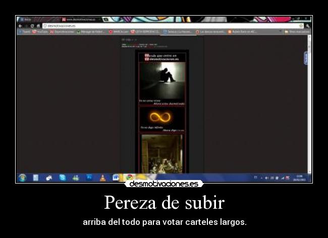 Pereza de subir - arriba del todo para votar carteles largos.