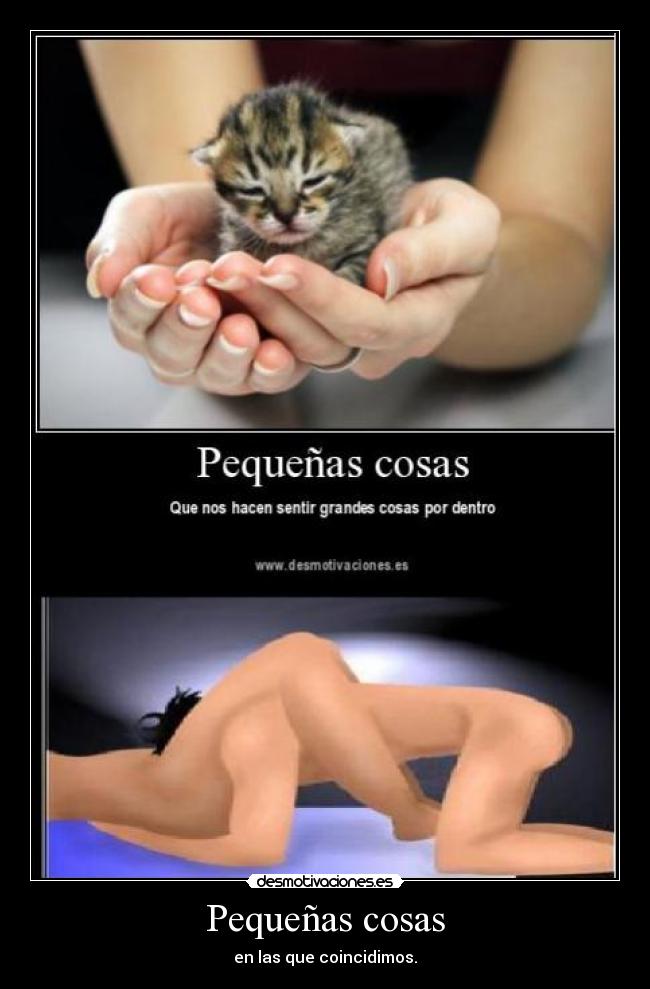 Pequeñas cosas - en las que coincidimos.