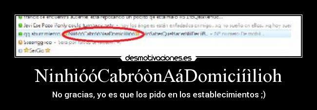 NinhióóCabróònAáDomiciíìlioh - 