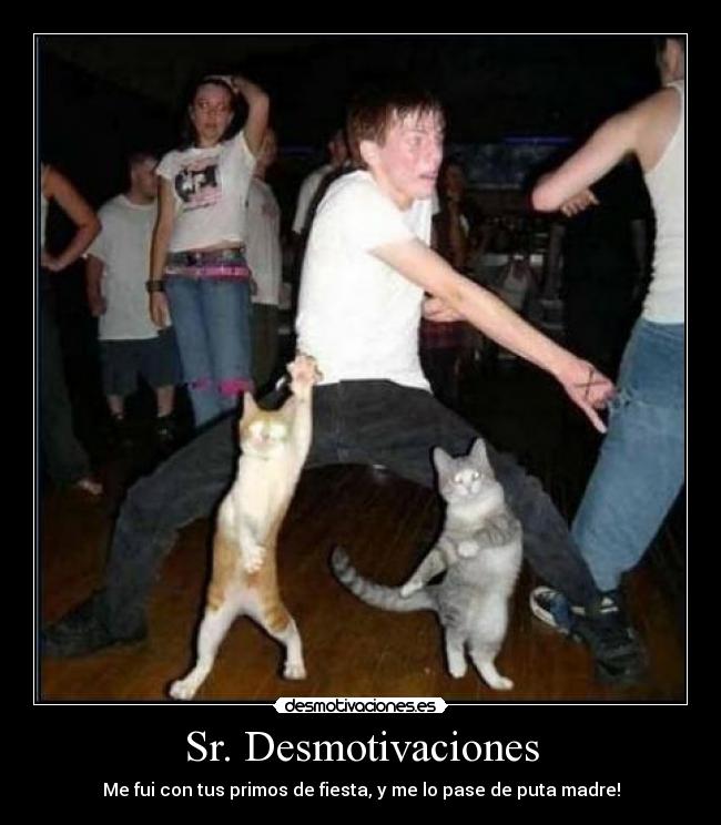 Sr. Desmotivaciones - Me fui con tus primos de fiesta, y me lo pase de puta madre!