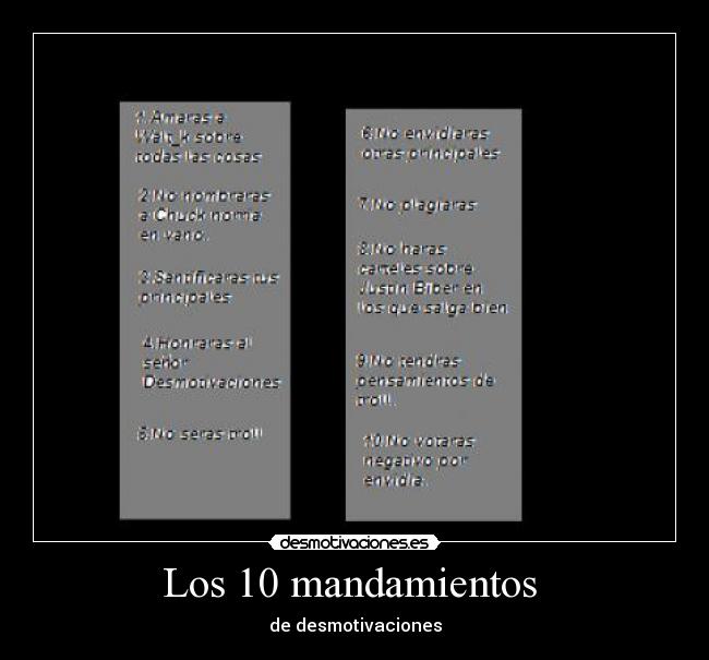 Los 10 mandamientos  - 