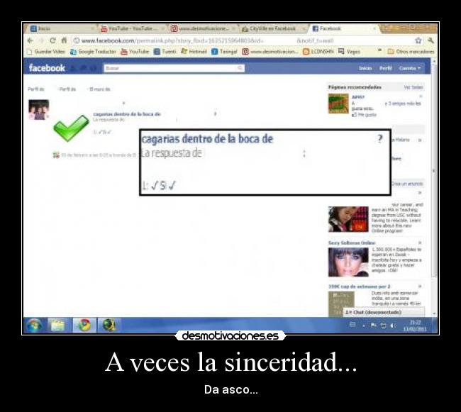 A veces la sinceridad... - 
