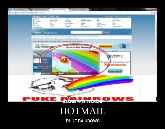 HOTMAIL - PUKE RAINBOWS