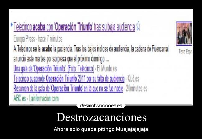 Destrozacanciones - Ahora solo queda pitingo Muajajajajaja