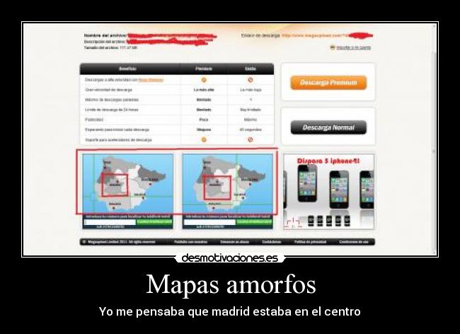 Mapas amorfos - Yo me pensaba que madrid estaba en el centro