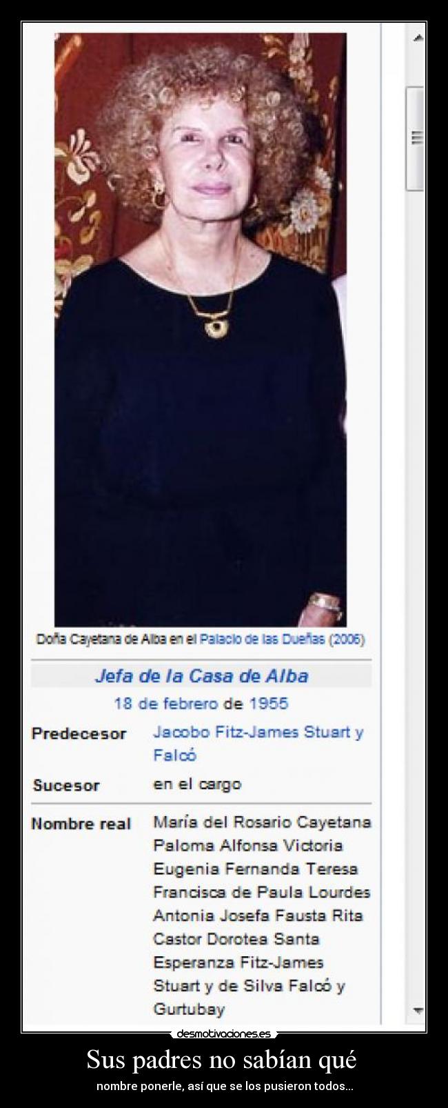 Sus padres no sabían qué -