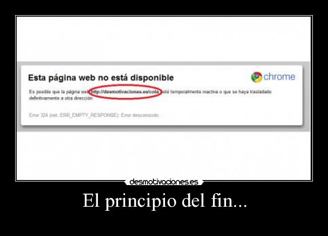 El principio del fin... -