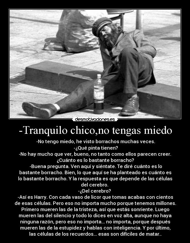 carteles miedo celulasborrachochicoconversacionrlechowski desmotivaciones