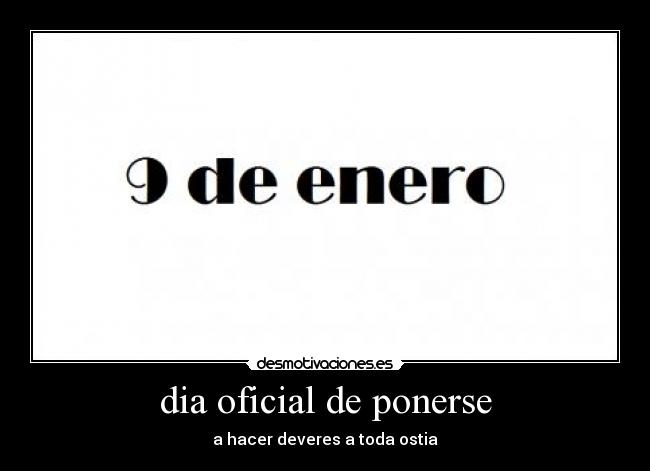 dia oficial de ponerse - 