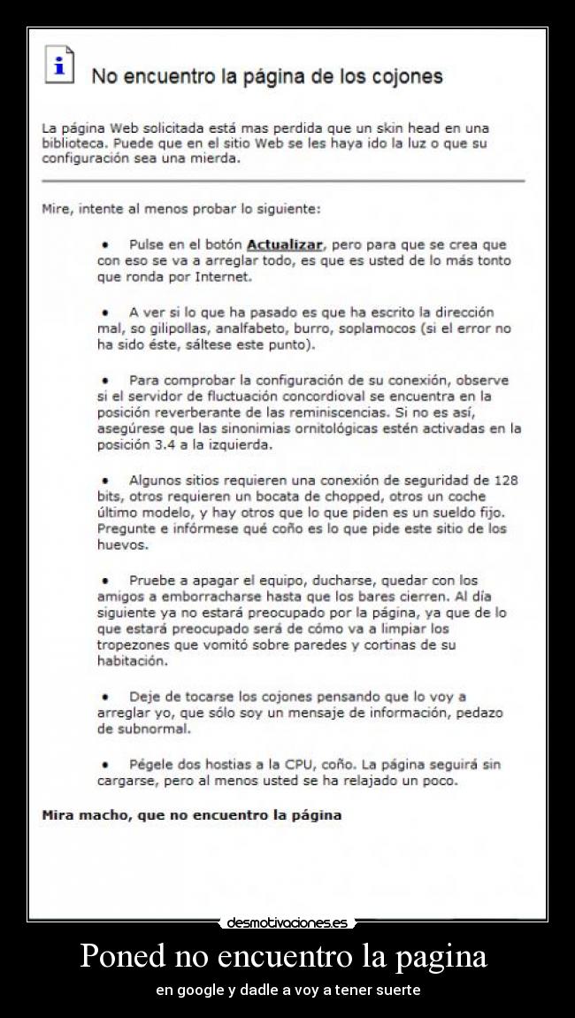 Poned no encuentro la pagina -