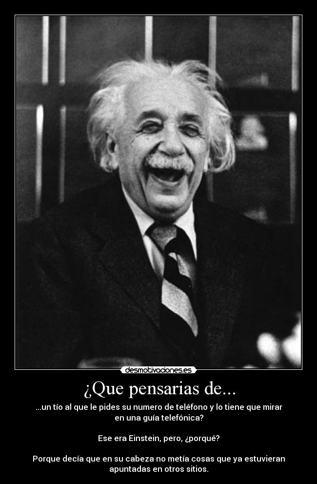 ¿Que pensarias de... -