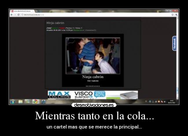 Mientras tanto en la cola... -