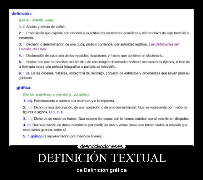 carteles definicion textual definicion grafica desmotivaciones